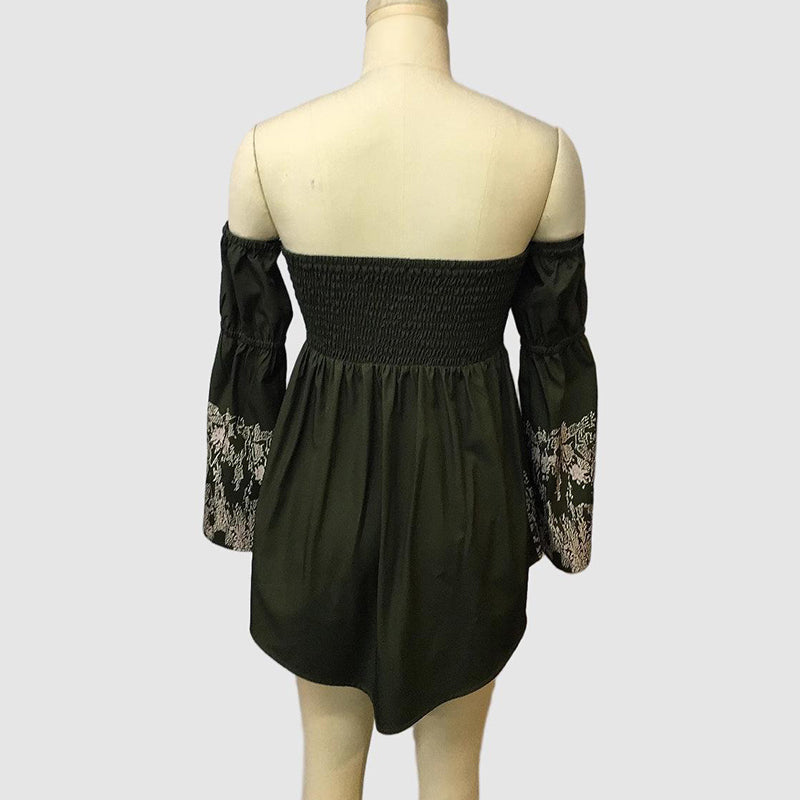 Smocked Long Sleeve Party Beach Vacations