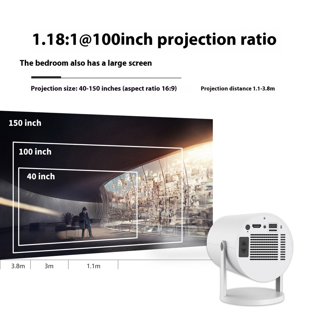 Portable Projector Small Straight Projector For Home Use 180 Degrees Projeon Anglecti Automatic Focus Home Video Projector